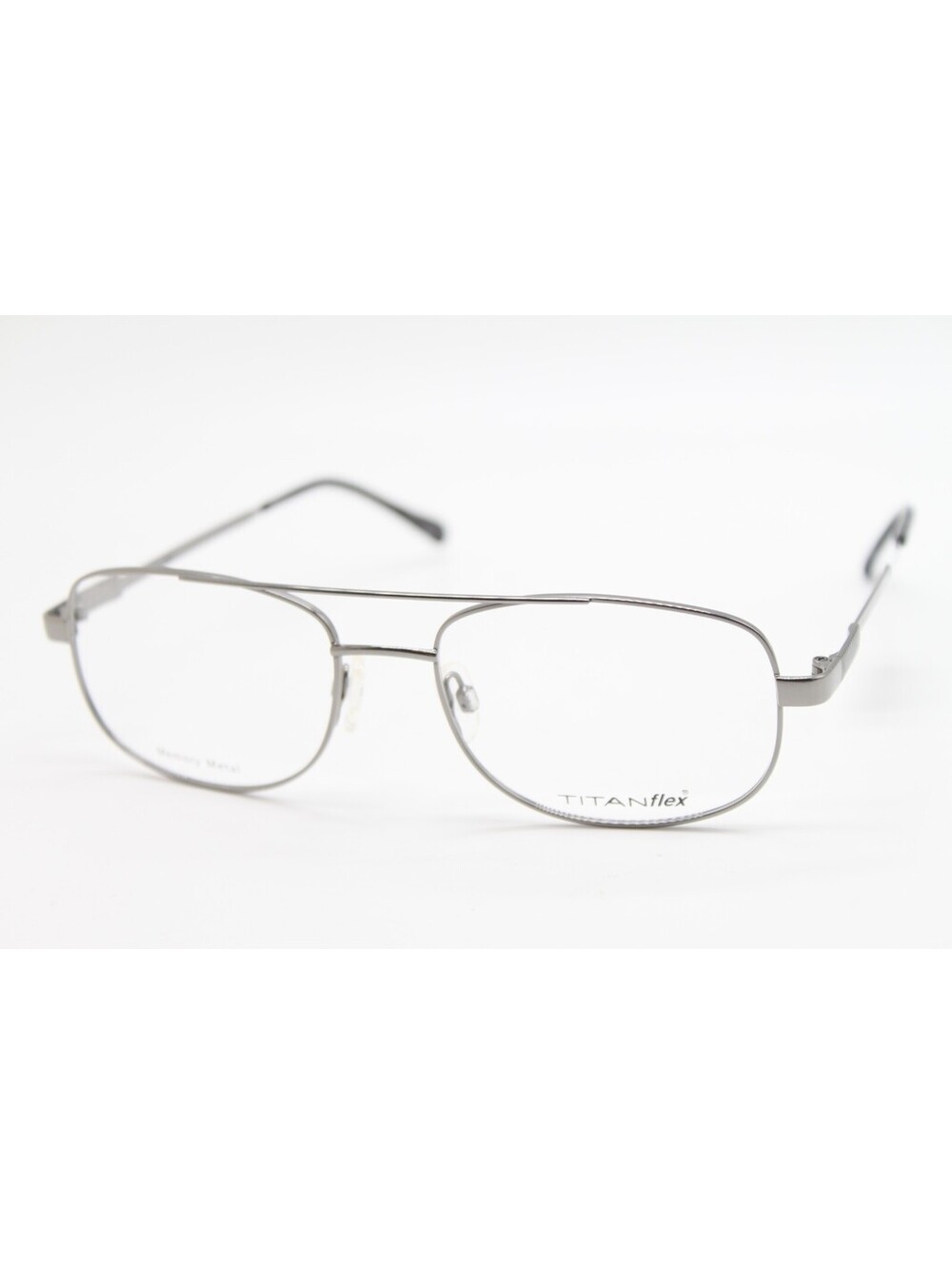 NEW TITANFLEX M1011 GUN SHINY GUNMETAL AUTHENTIC EYEGLASSES 56-18